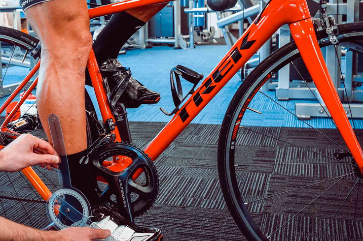 Sport Scentist measuring the angle of an athlete cyclist's posture